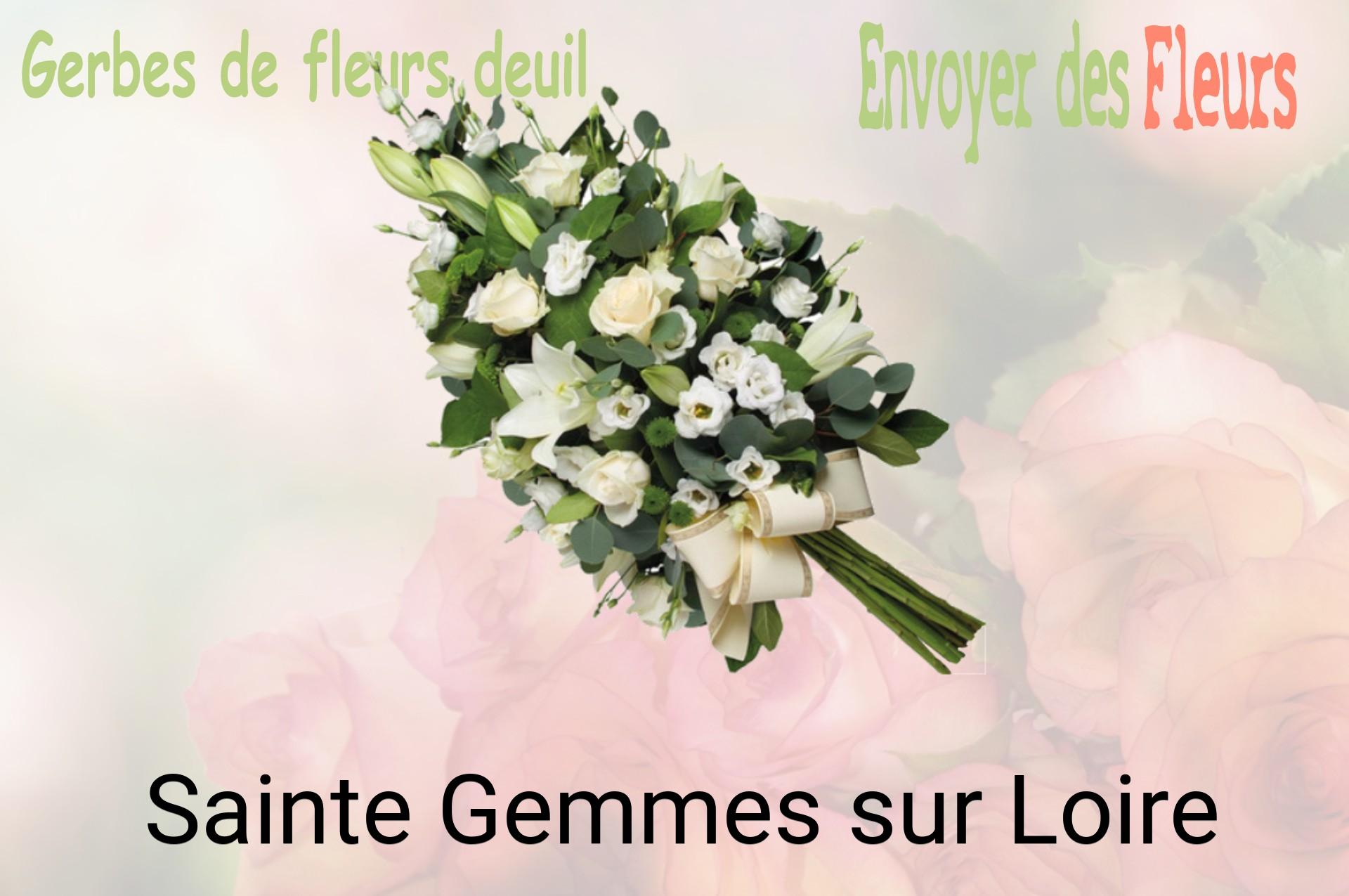 Gerbe de fleurs de deuil livrée à Sainte-Gemmes-sur-Loire